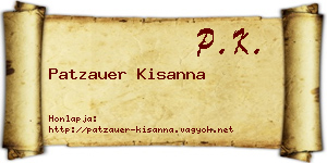 Patzauer Kisanna névjegykártya